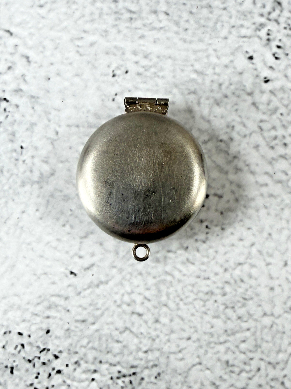 Antique Small Makeup Folding Compact with Mirror-Satin Finish
